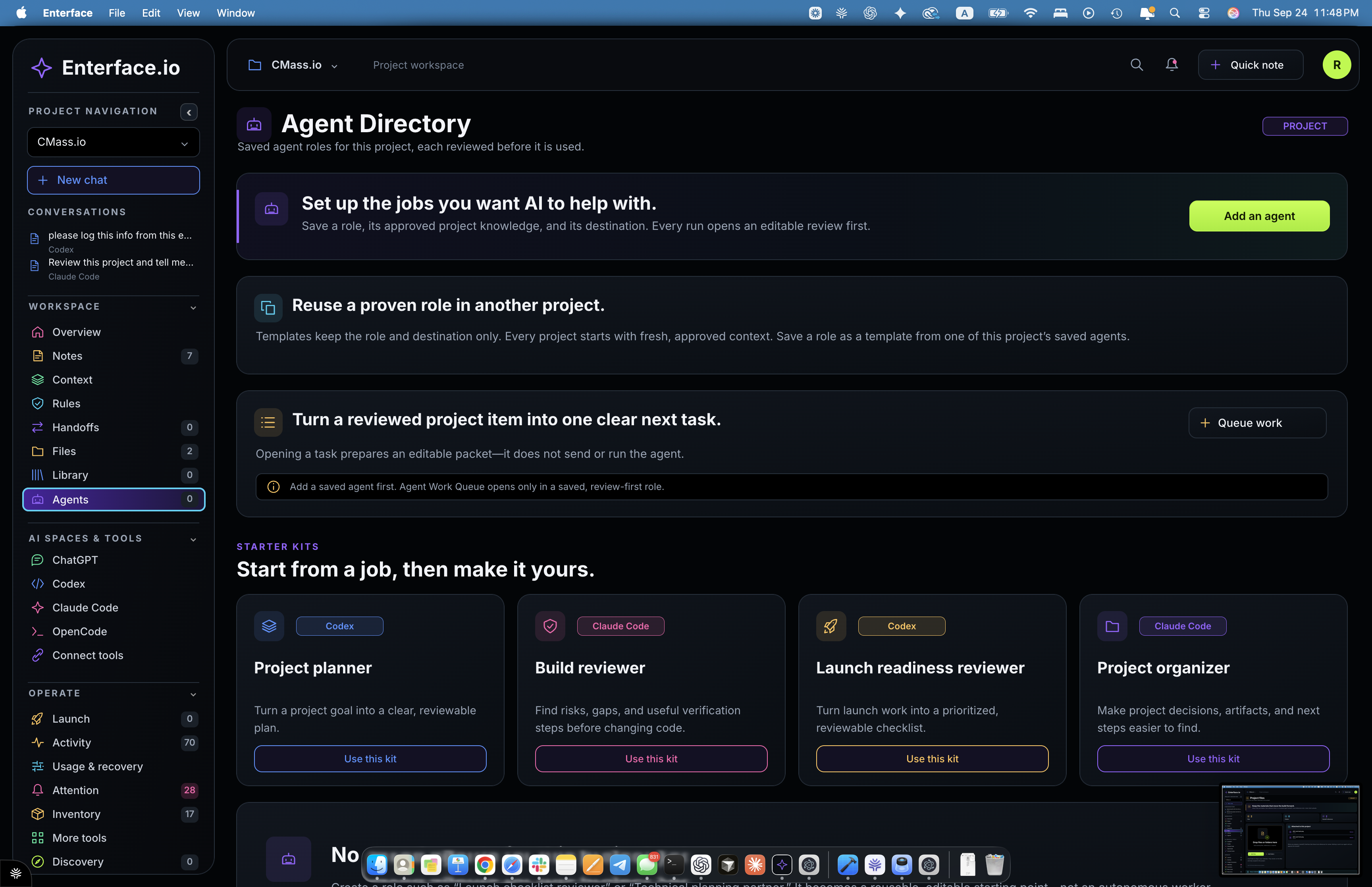 Enterface Agent Directory with starter kits for AI roles